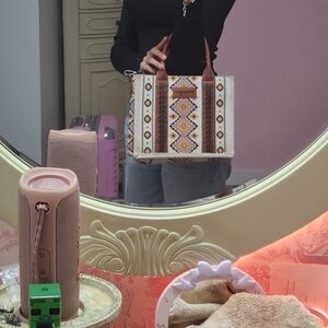 Wrangler Beige and Brown Patterned Tote